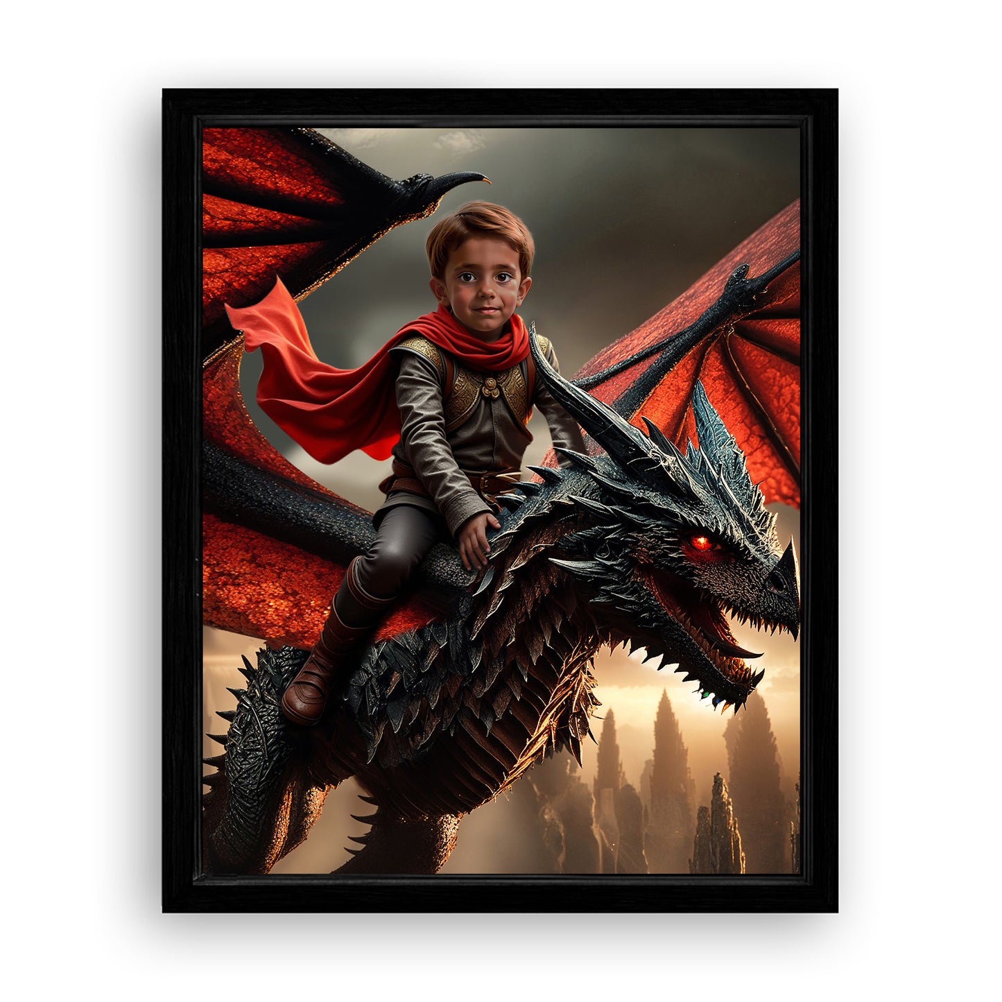 Save 33% When You Add A Frame To Your 10x08 'The Dragon Rider' Canvas Now