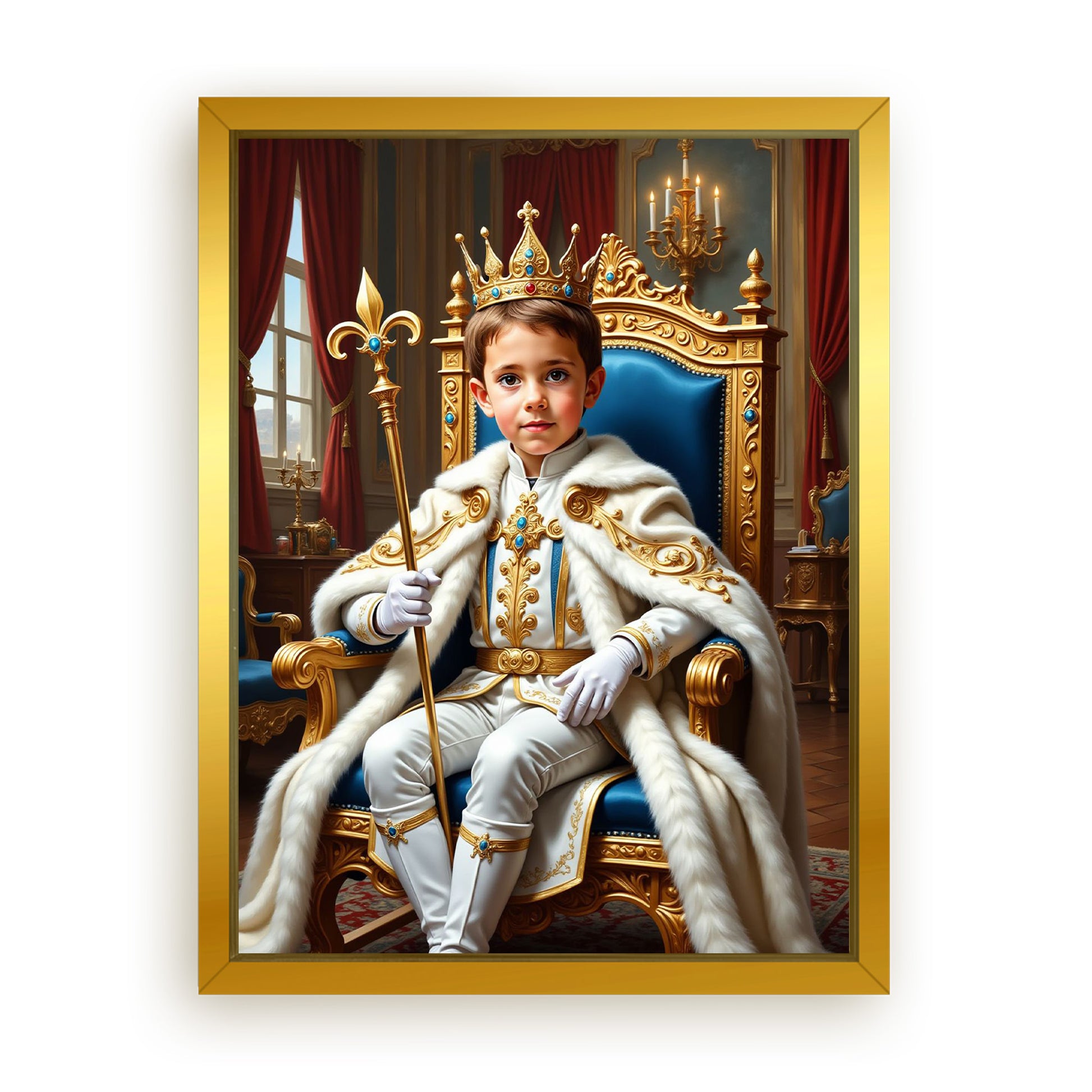 Save 33% When You Add A Frame To Your 18x24 'The Young Prince' Canvas Now