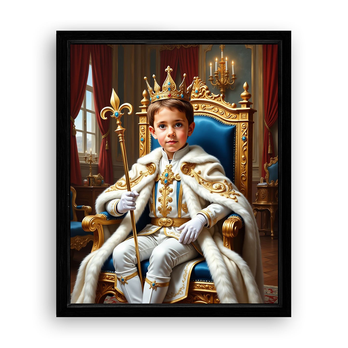 Save 33% When You Add A Frame To Your 10x08 'The Young Prince' Canvas Now