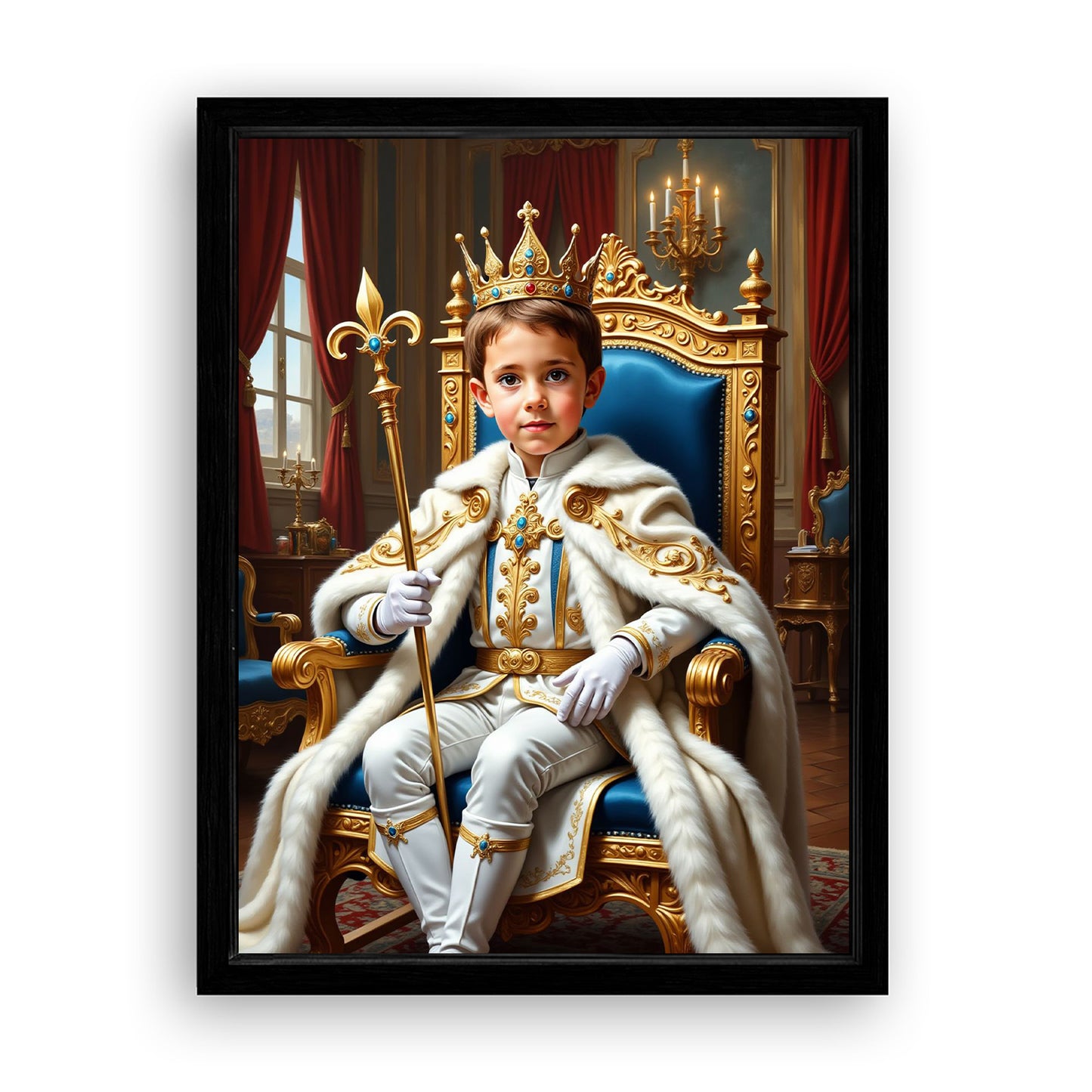 Save 33% When You Add A Frame To Your 12x16 'The Young Prince' Canvas Now