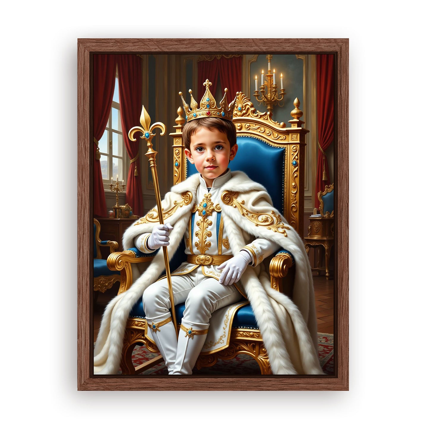 Save 33% When You Add A Frame To Your 18x24 'The Young Prince' Canvas Now