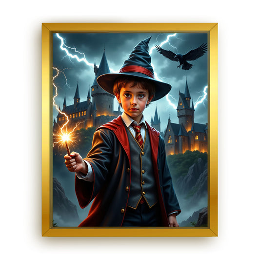 Make Your 10x08 Inches 'The Red House Wizard' Canvas Even More Special, Add a Beautiful Premium Frame & Make It Truly Gift-Ready!