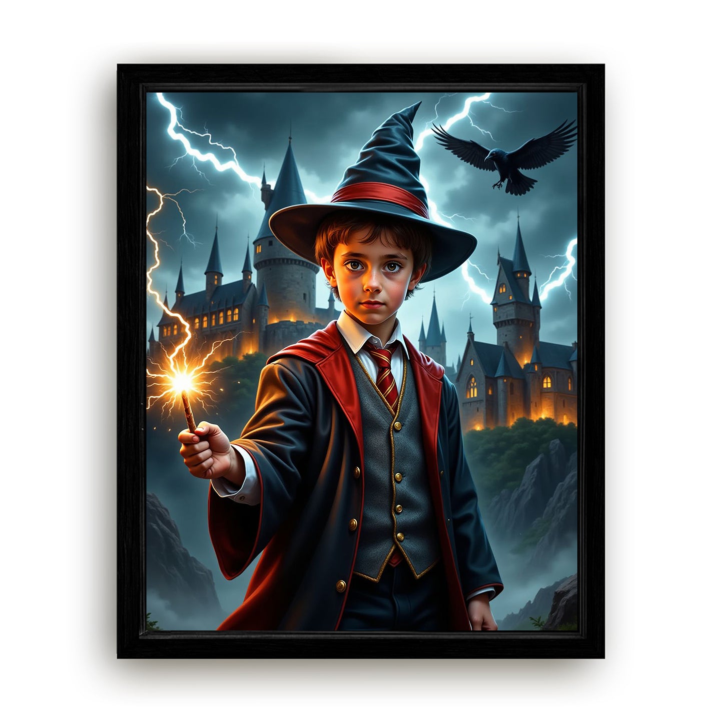 Make Your 10x08 Inches 'The Red House Wizard' Canvas Even More Special, Add a Beautiful Premium Frame & Make It Truly Gift-Ready!