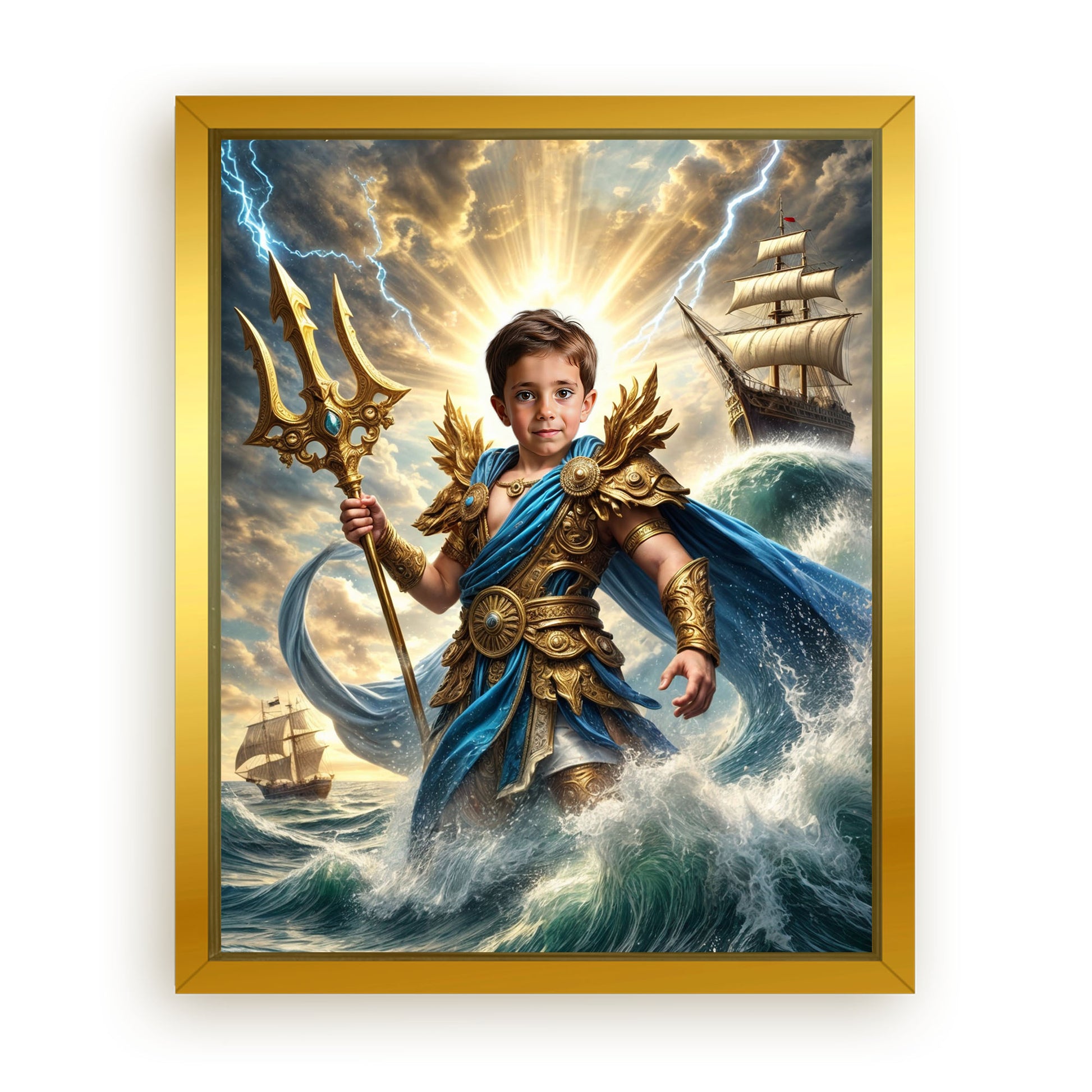 Make Your 10x08 Inches 'Poseidon' Canvas Even More Special, Add a Beautiful Premium Frame & Make It Truly Gift-Ready!