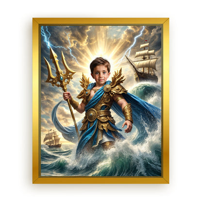Make Your 16x20 Inches 'Poseidon' Canvas Even More Special, Add a Beautiful Premium Frame & Make It Truly Gift-Ready!