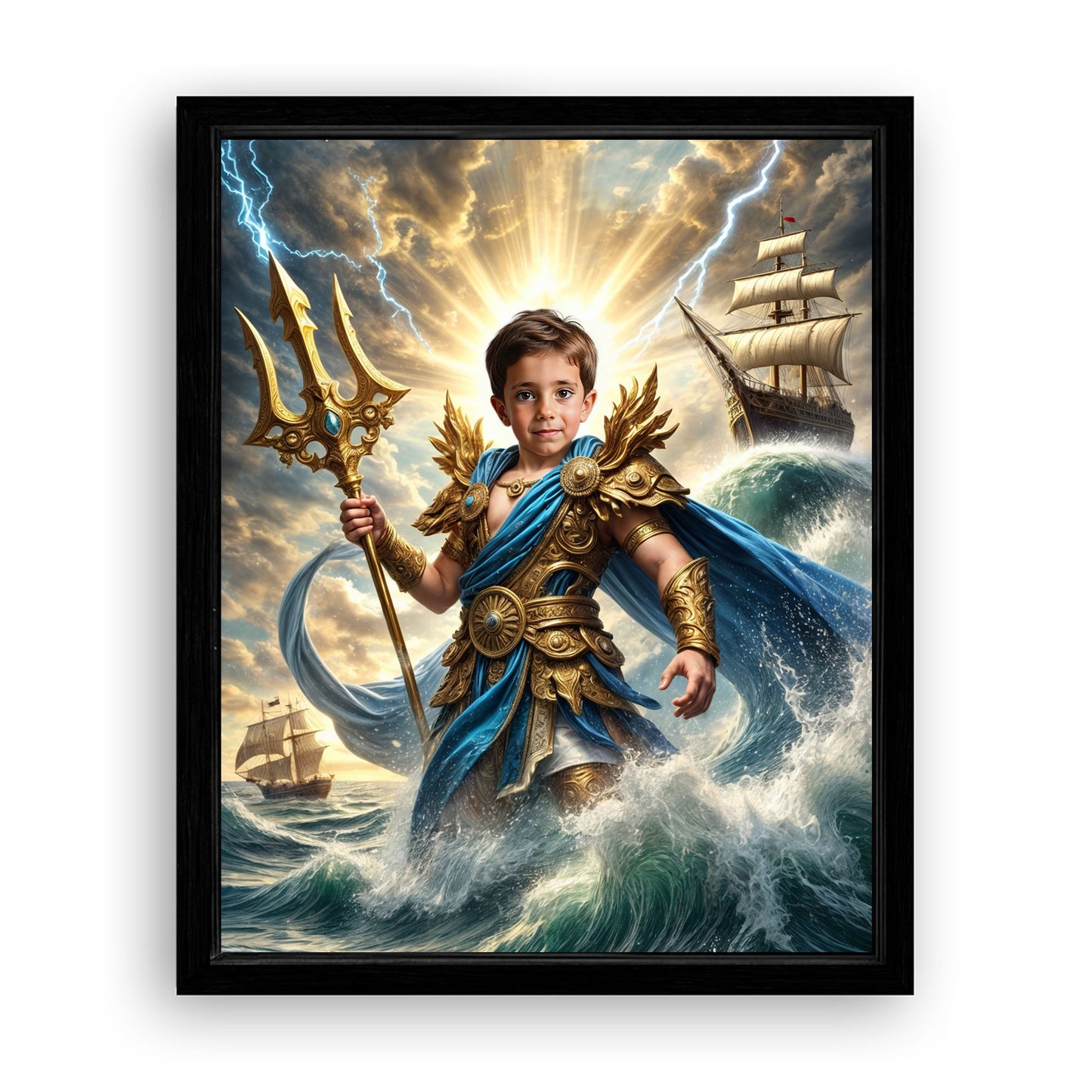 Make Your 10x08 Inches 'Poseidon' Canvas Even More Special, Add a Beautiful Premium Frame & Make It Truly Gift-Ready!