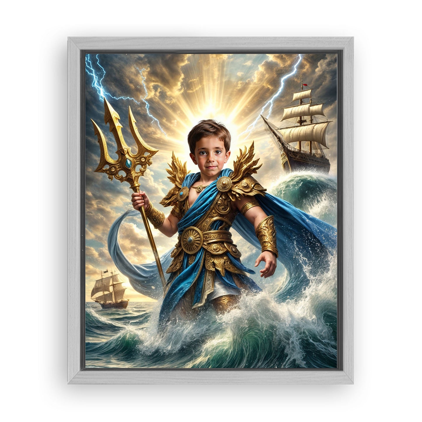 Make Your 16x20 Inches 'Poseidon' Canvas Even More Special, Add a Beautiful Premium Frame & Make It Truly Gift-Ready!