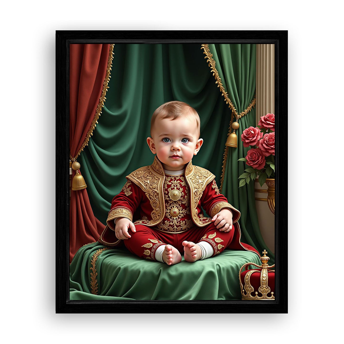 Save 33% When You Add A Frame To Your 10x08 'The Royal Baby' Canvas Now