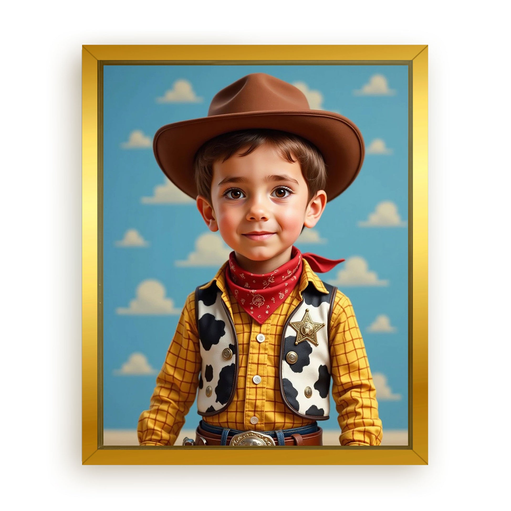 Save 33% When You Add A Frame To Your 10x08 'The Wild West Kid' Canvas Now