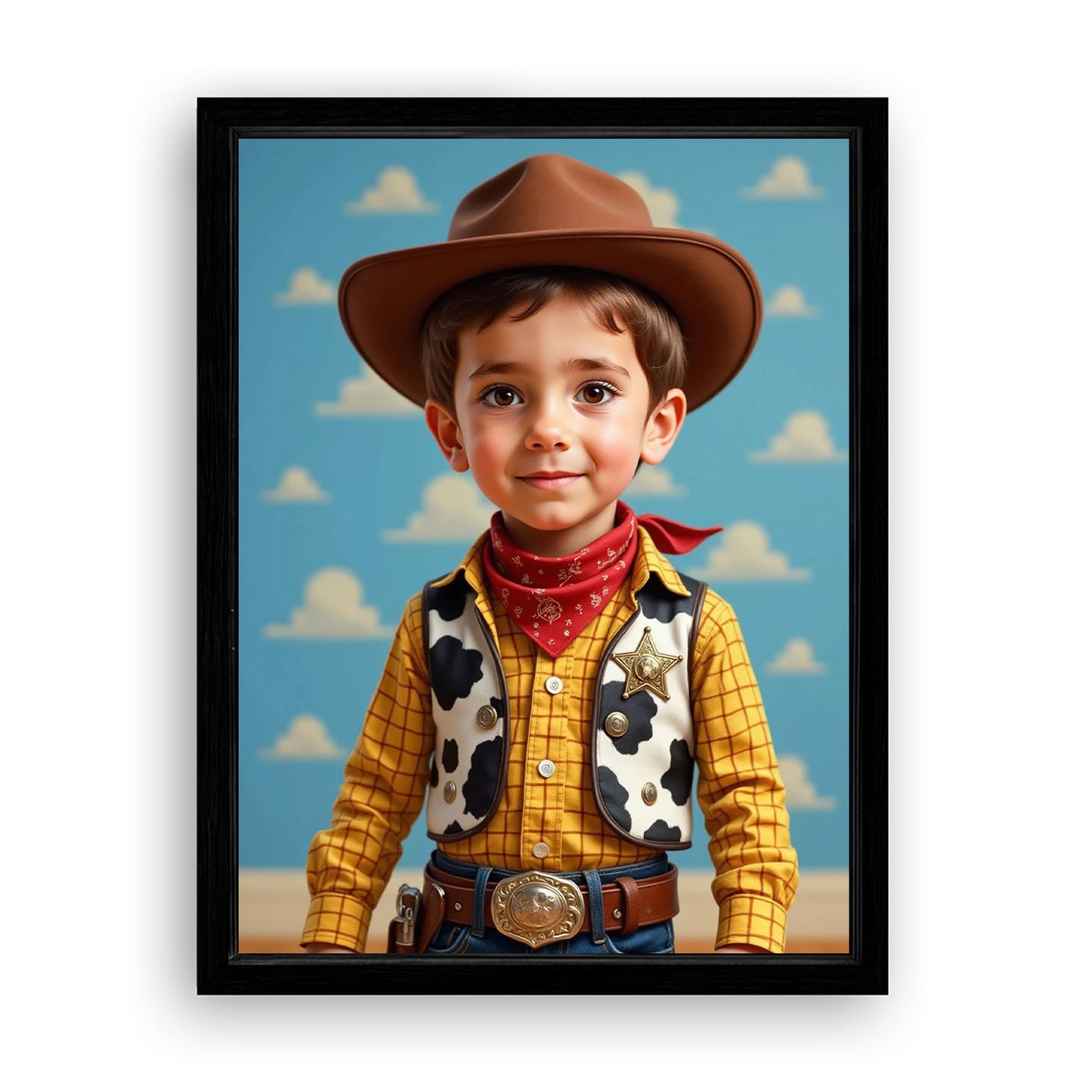 Save 33% When You Add A Frame To Your 12x16 'The Wild West Kid' Canvas Now