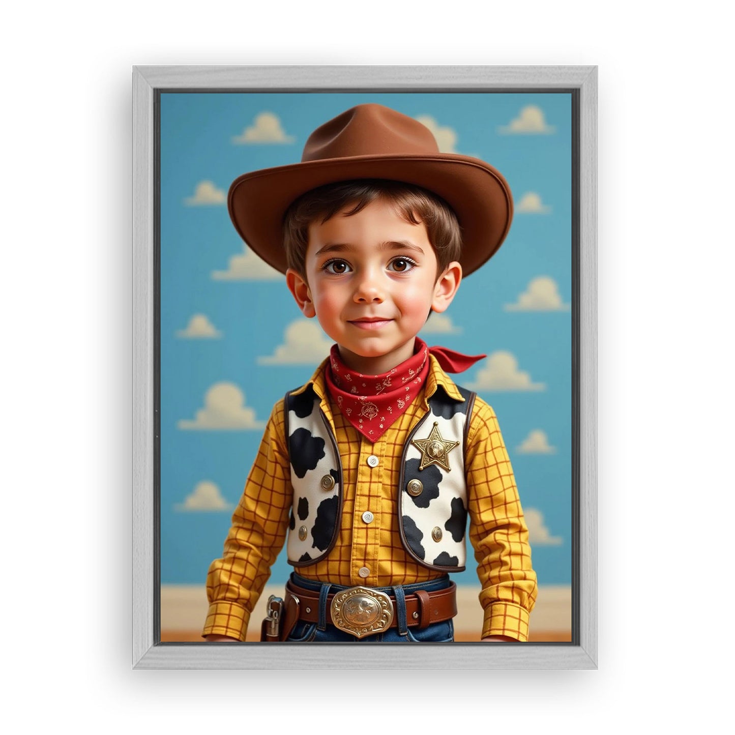 Save 33% When You Add A Frame To Your 12x16 'The Wild West Kid' Canvas Now