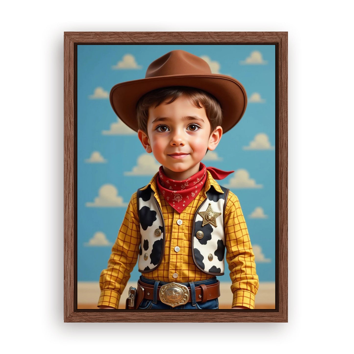 Save 33% When You Add A Frame To Your 18x24 'The Wild West Kid' Canvas Now
