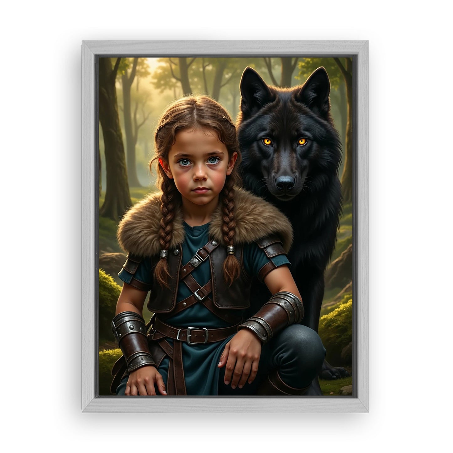 Save 33% When You Add A Frame To Your 18x24 'The Beast Brother' Canvas Now