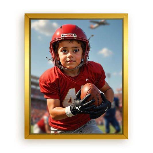 Save 33% When You Add A Frame To Your 16x20 'The NFL Player' Canvas Now