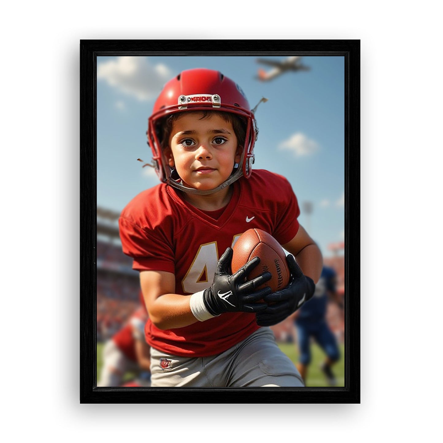 Save 33% When You Add A Frame To Your 12x16 'The NFL Player' Canvas Now