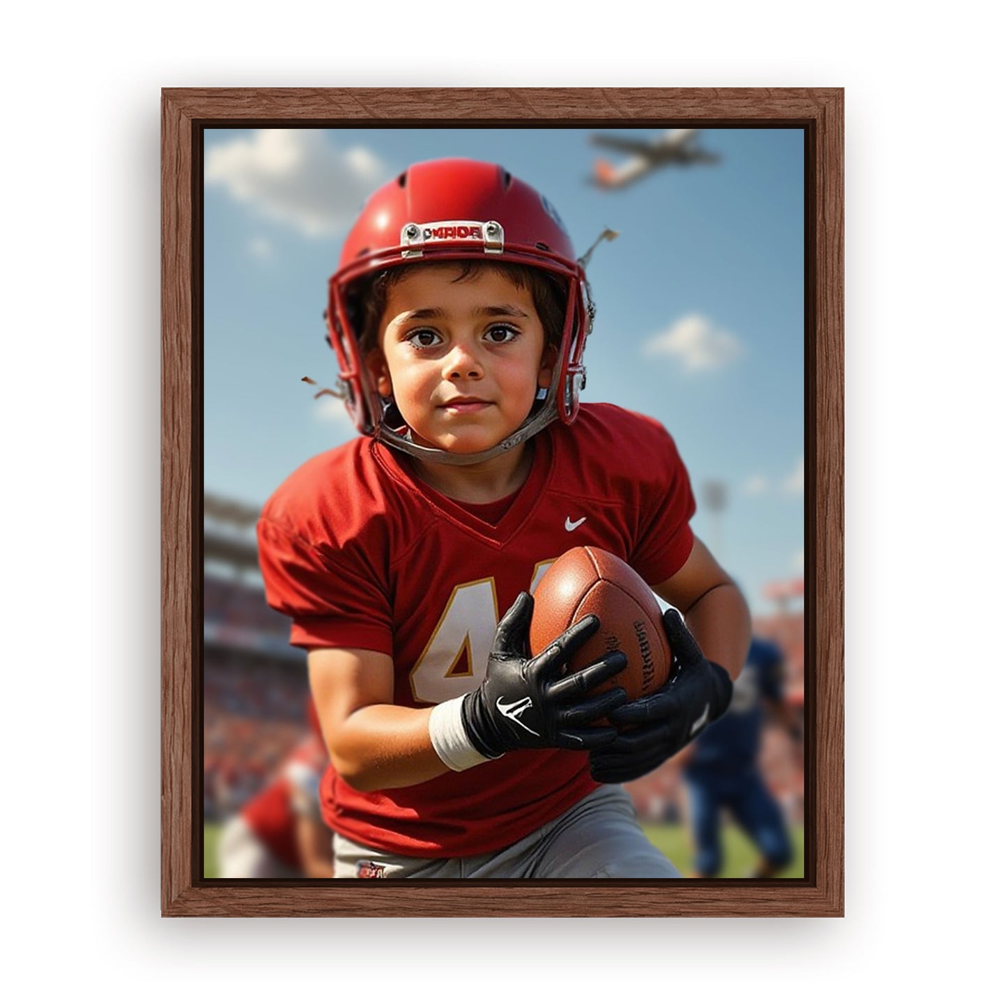 Save 33% When You Add A Frame To Your 10x08 'The NFL Player' Canvas Now