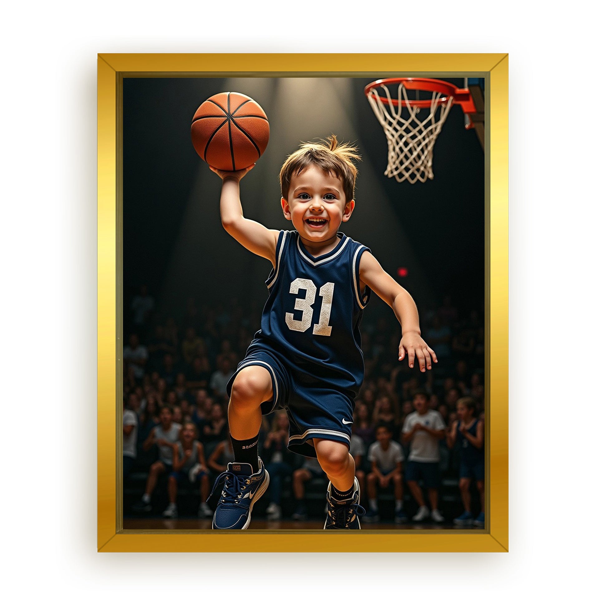 Save 33% When You Add A Frame To Your 16x20 'The Basketball Player' Canvas Now