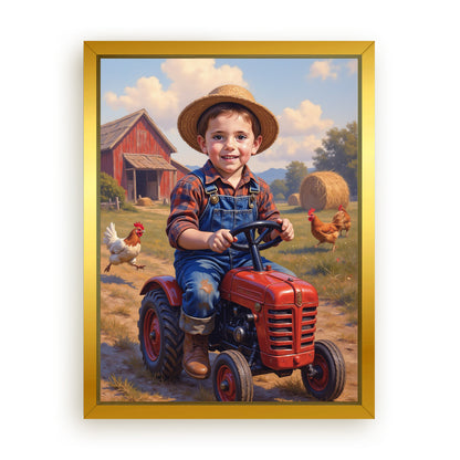 Save 33% When You Add A Frame To Your 12x16 'The Free Farmer' Canvas Now