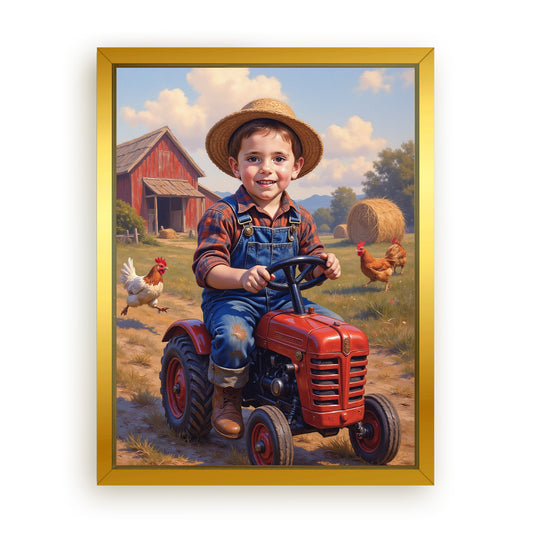 Save 33% When You Add A Frame To Your 18x24 'The Free Farmer' Canvas Now