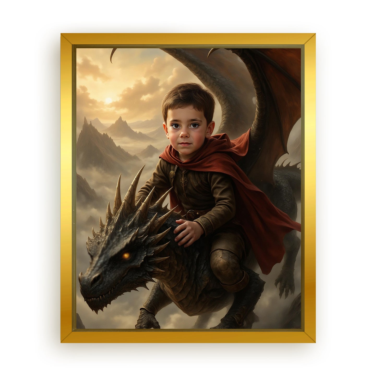 Save 33% When You Add A Frame To Your 10x08 'The Dragon Rider' Canvas Now