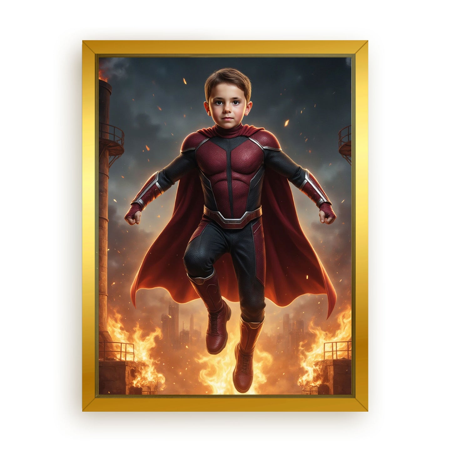 Save 33% When You Add A Frame To Your 12x16 'The Brave Flame' Canvas Now