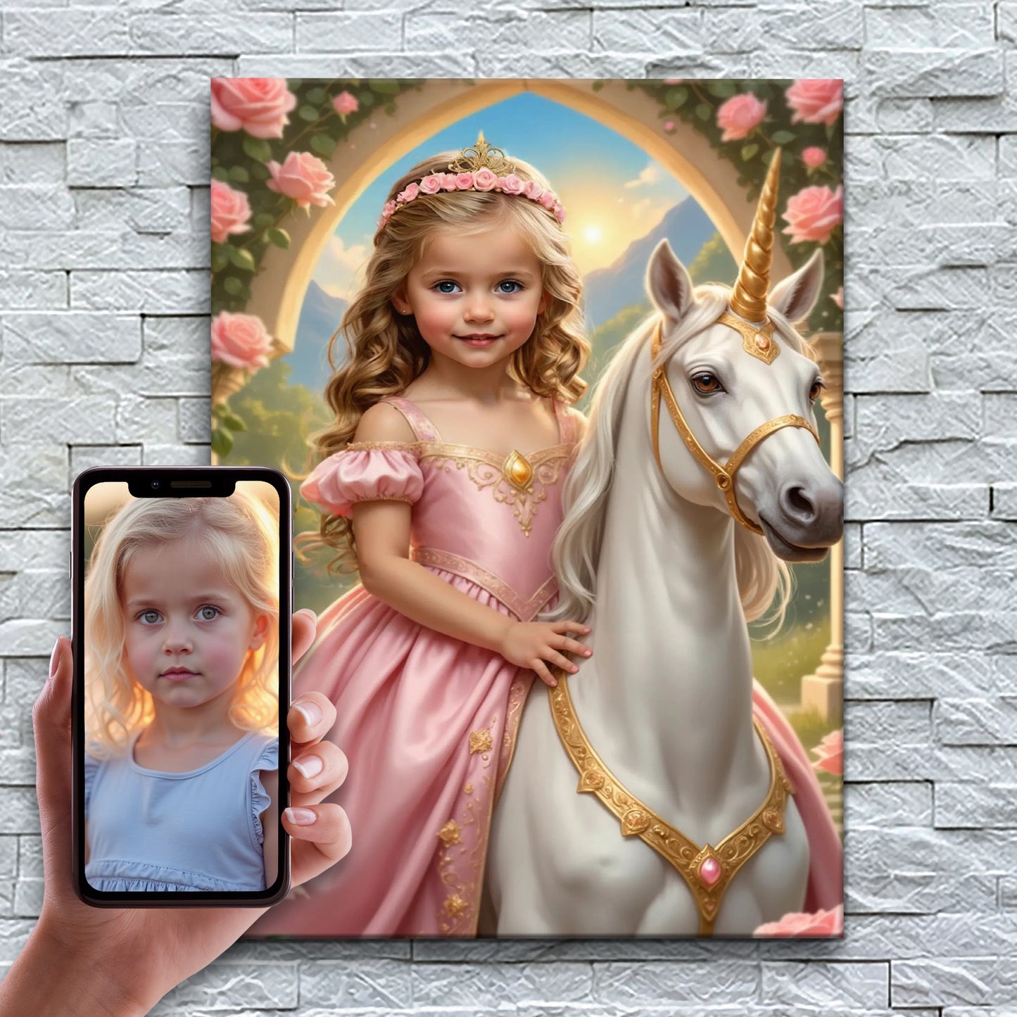 La petite princesse sur sa licorne