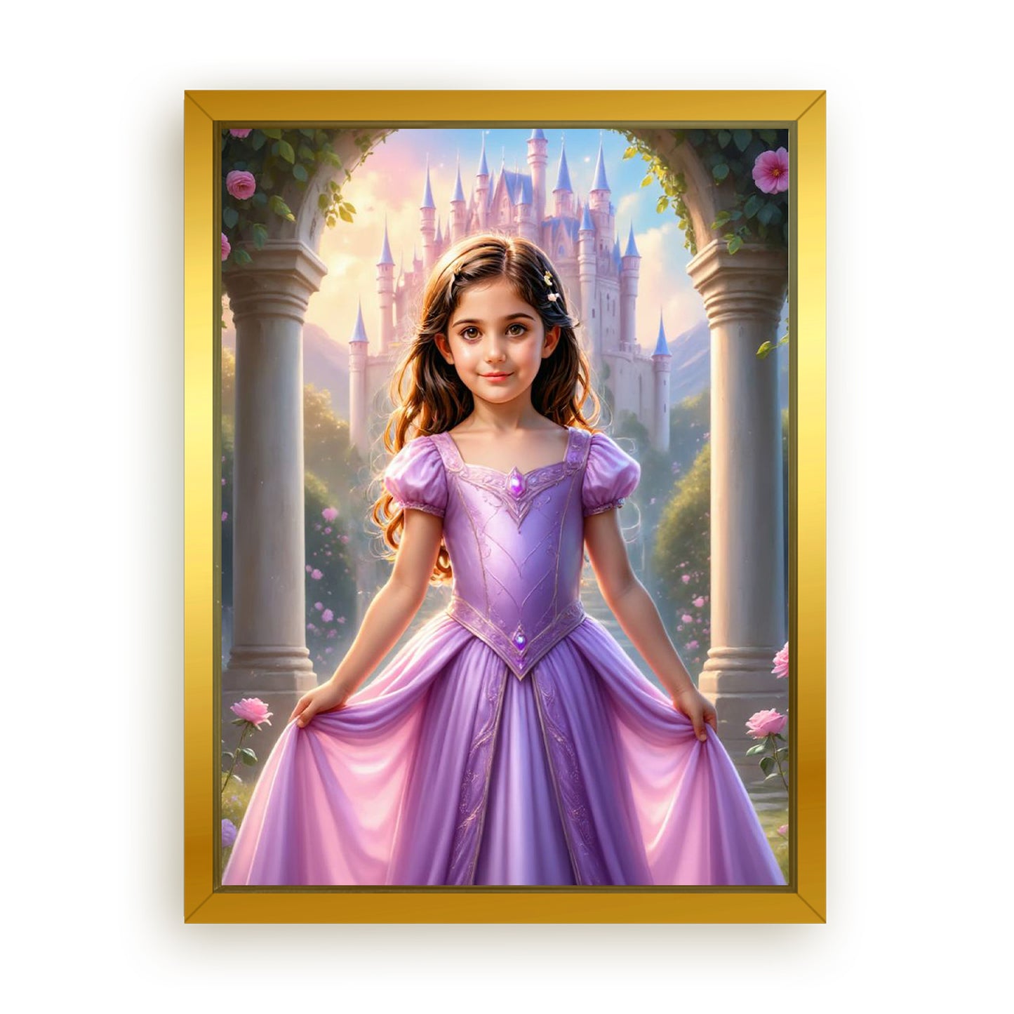 Save 33% When You Add A Frame To Your 18x24 'The Pink Princess’s Tower Retreat' Canvas Now