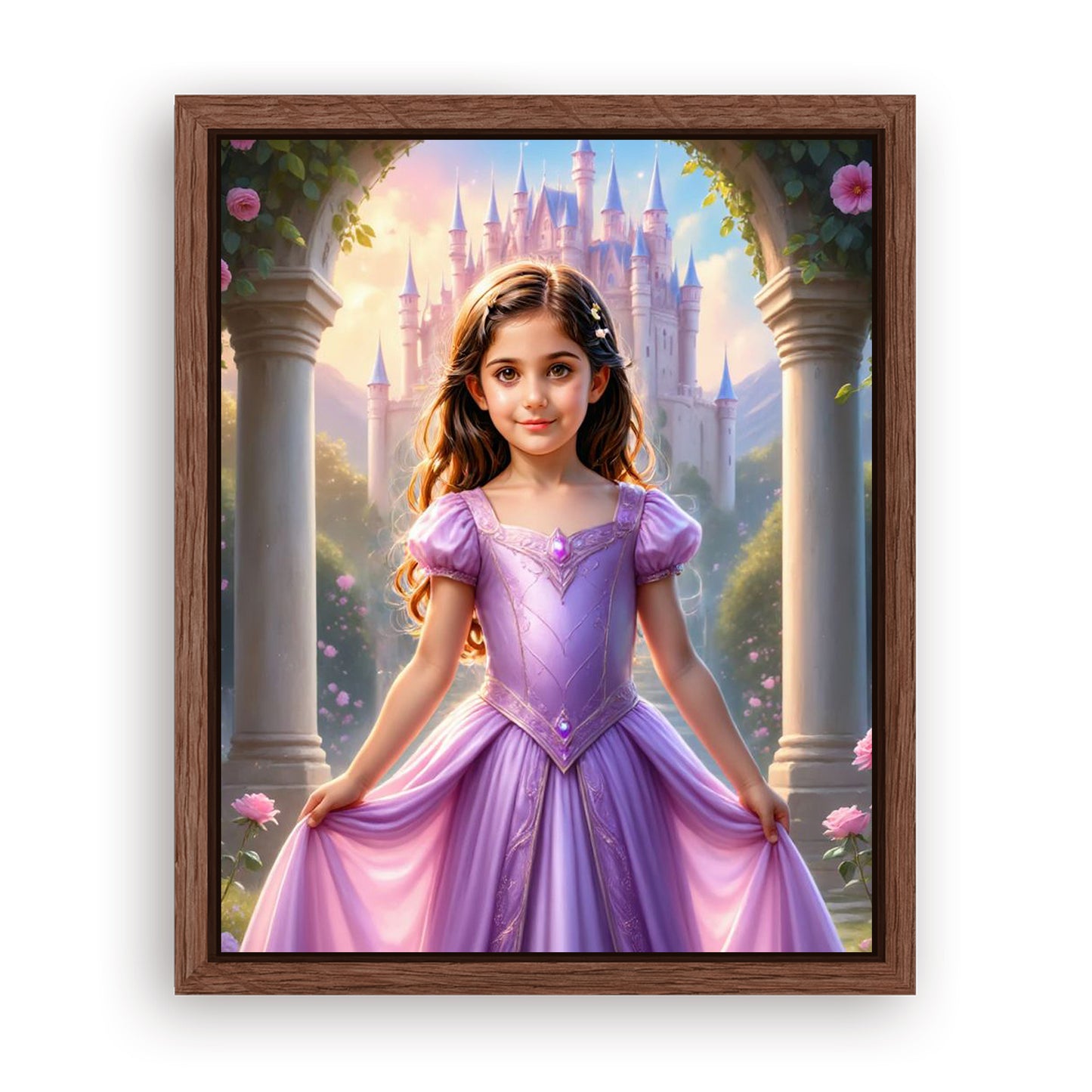 Make Your 10x08 Inches 'The Pink Princess’s Tower Retreat ' Canvas Even More Special, Add a Beautiful Premium Frame & Make It Truly Gift-Ready!