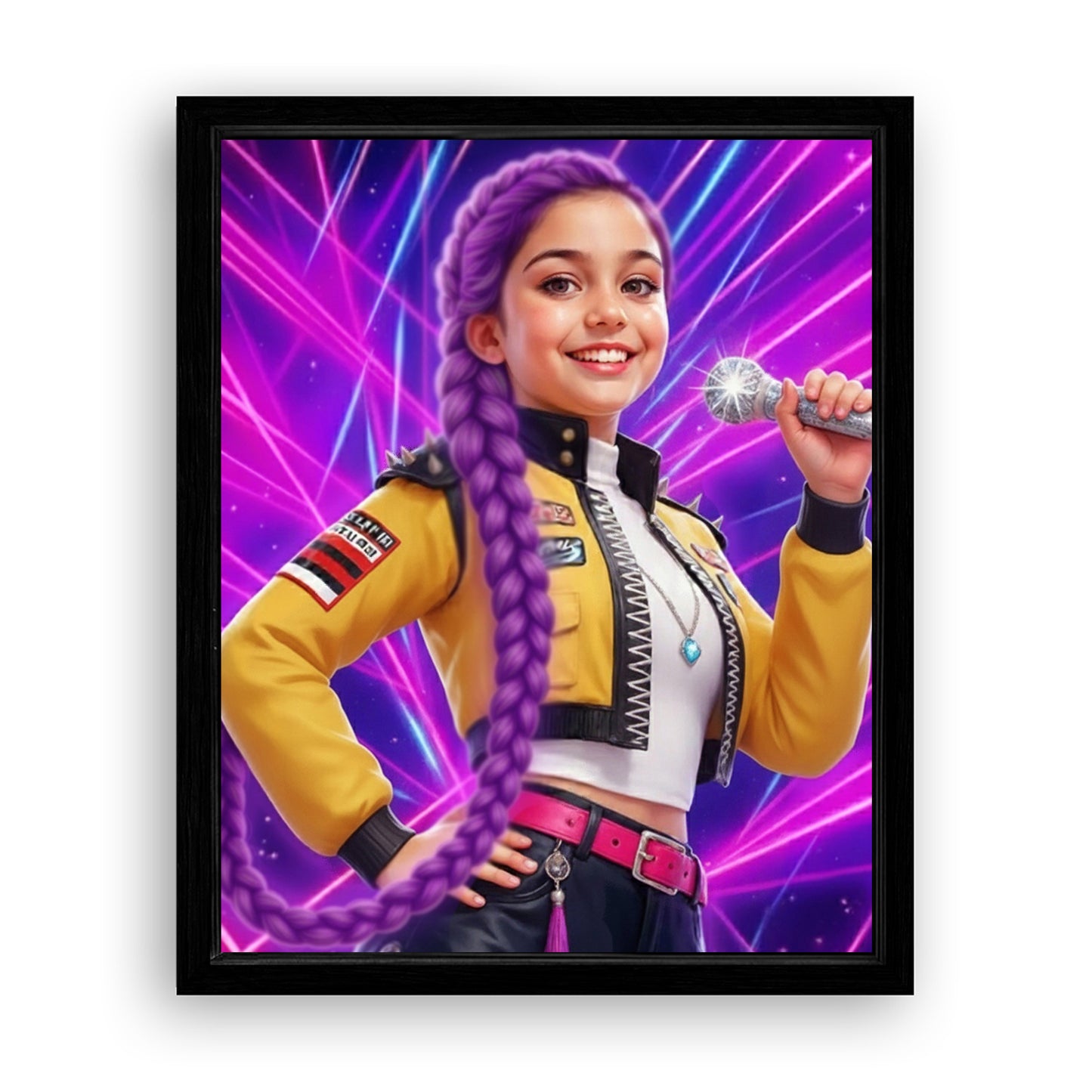 Save 40% When You Add A Frame To Your 10x08 'K-Pop Queen The Magic Beats' Canvas Now